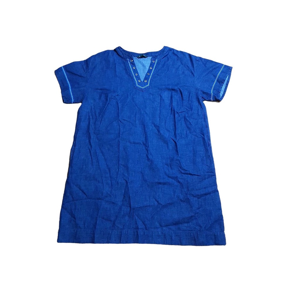 Lauren Ralph Lauren Womens Midi Denim Dress Blue (Plus Size: 22W)